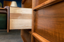 Load image into Gallery viewer, Long Walnut Nine Drawer Dresser
