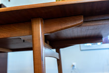 Load image into Gallery viewer, Restored Teak Dining Table with Two Leaves
