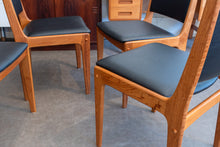 Load image into Gallery viewer, Reupholstered Teak Dining Chairs - Set of Six
