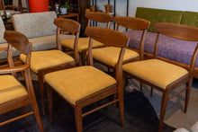 Load image into Gallery viewer, Reupholstered Vintage Sapele Dining Chairs - Set of Six
