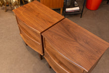 Load image into Gallery viewer, Restored Gibbard Walnut Bedside Table Pair
