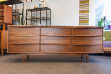 Load image into Gallery viewer, Restored Gibbard Walnut Nine Drawer Dresser

