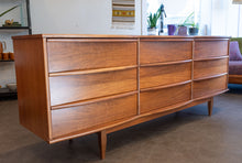 Load image into Gallery viewer, Restored Gibbard Walnut Nine Drawer Dresser
