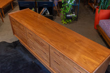 Load image into Gallery viewer, Vintage Teak Canadian Nine Drawer Dresser
