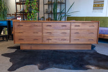 Load image into Gallery viewer, Vintage Teak Canadian Nine Drawer Dresser

