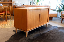 Load image into Gallery viewer, Vintage Dyrlund Tambour Door Record Sideboard in Teak

