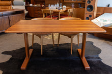 Load image into Gallery viewer, Restored Solid Teak Trestle Dining Table
