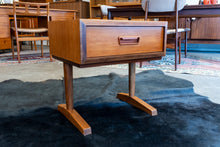Load image into Gallery viewer, Vintage Walnut Bedside Table with Drawer
