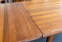 Load image into Gallery viewer, Restored Vintage Solid Teak Gudme Dining table with Two Leaves
