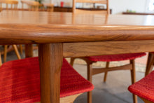 Load image into Gallery viewer, Restored Vintage Solid Teak Gudme Dining table with Two Leaves
