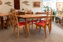 Load image into Gallery viewer, Restored Vintage Solid Teak Gudme Dining table with Two Leaves
