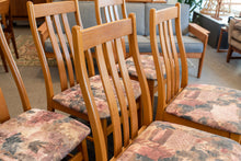 Load image into Gallery viewer, Vintage Farstrup Beech and Teak Tallback Dining Chairs - Set of Five
