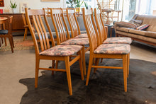 Load image into Gallery viewer, Vintage Farstrup Beech and Teak Tallback Dining Chairs - Set of Five
