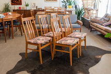 Load image into Gallery viewer, Vintage Farstrup Beech and Teak Tallback Dining Chairs - Set of Five
