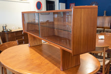 Load image into Gallery viewer, Vintage Teak R. Huber Buffet Topper/ Display Cabinet
