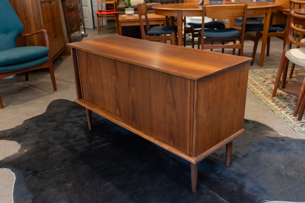 Restored Vintage Walnut Record Cabinet