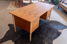Load image into Gallery viewer, Vintage Refinished Teak Desk
