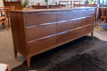 Load image into Gallery viewer, Restored Vintage Walnut Nine Drawer Dresser
