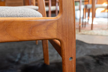 Load image into Gallery viewer, Vintage Reupholstered Teak Dining Chairs - Set of Four
