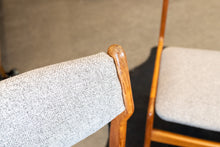 Load image into Gallery viewer, Vintage Reupholstered Teak Dining Chairs - Set of Four
