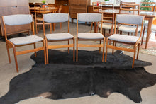 Load image into Gallery viewer, Vintage Reupholstered Teak Dining Chairs - Set of Four
