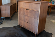 Load image into Gallery viewer, Refinished Vintage Kroehler Walnut Tallboy Dresser
