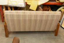 Load image into Gallery viewer, Tall Back Upholstered Sofa with Teak Frame

