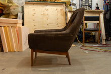 Load image into Gallery viewer, Vintage Danish Upholstered Lounge Chair with Teak Legs
