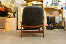 Load image into Gallery viewer, Vintage Huber Scoop Lounge Chair and Ottoman
