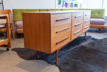 Load image into Gallery viewer, Vintage Teak RS Associates Nine Drawer Dresser
