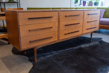 Load image into Gallery viewer, Vintage Teak RS Associates Nine Drawer Dresser
