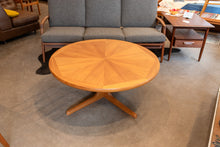 Load image into Gallery viewer, Vintage Round Teak Sunburst Coffee Table
