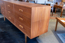 Load image into Gallery viewer, Vintage Teak Nine Drawer Dresser
