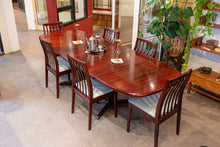 Load image into Gallery viewer, Vintage Rosewood Finish Seven Piece Danish Dining Set
