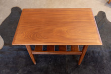 Load image into Gallery viewer, Vintage Solid Imperial Afromosia End Table with Lower Shelf
