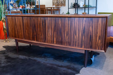 Load image into Gallery viewer, Vintage Bow Front Arne Vodder Brazillian Rosewood Credenza for H.P. Hansen

