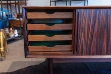 Load image into Gallery viewer, Vintage Bow Front Arne Vodder Brazillian Rosewood Credenza for H.P. Hansen
