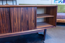 Load image into Gallery viewer, Vintage Bow Front Arne Vodder Brazillian Rosewood Credenza for H.P. Hansen
