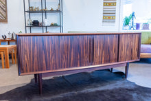 Load image into Gallery viewer, Vintage Bow Front Arne Vodder Brazillian Rosewood Credenza for H.P. Hansen
