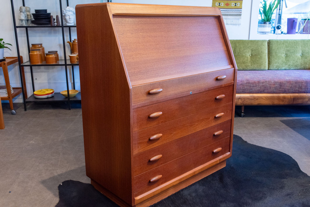 Vintage Dyrlund Teak Secretary Desk/Vanity