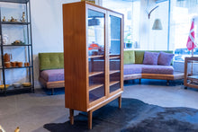 Load image into Gallery viewer, Vintage Danish Teak Curio Cabinet by Brouer Mobelfabrik on Custom Base
