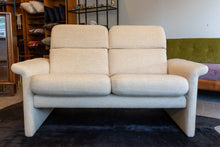 Load image into Gallery viewer, Vintage Cream Upholstered Loveseat
