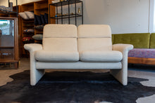 Load image into Gallery viewer, Vintage Cream Upholstered Loveseat
