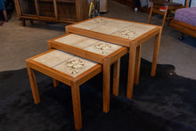 Load image into Gallery viewer, Danish Nesting Table Set with Tile Inlays
