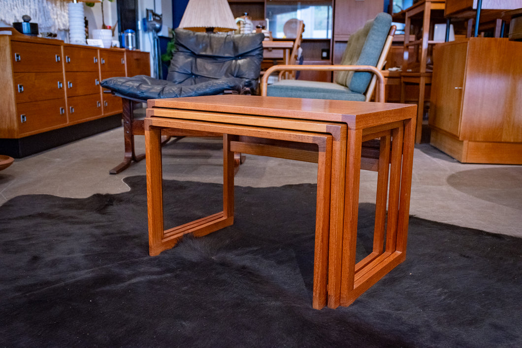 Vintage Teak Nesting Tables - Set of Three