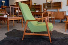 Load image into Gallery viewer, Restored Vintage Teak Westnofa Lounge Chair in Green Wool
