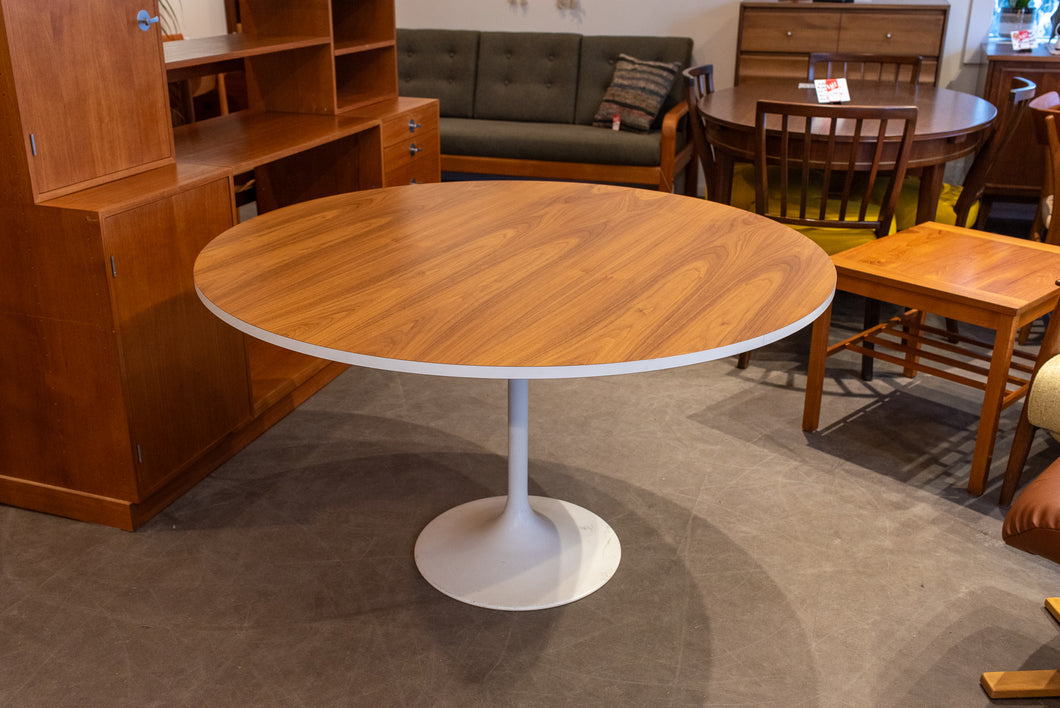 Vintage Walnut Top Tulip Table