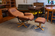 Load image into Gallery viewer, Vintage Reupholstered Lounge Chair and Ottoman
