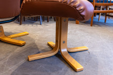 Load image into Gallery viewer, Vintage Reupholstered Lounge Chair and Ottoman
