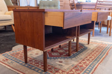 Load image into Gallery viewer, Vintage Teak Bedside Tables Pair with Drawers
